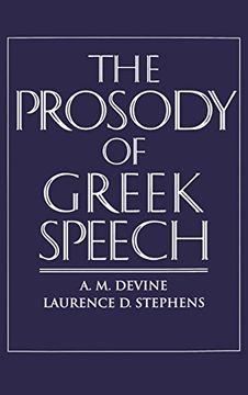 portada The Prosody of Greek Speech (en Inglés)