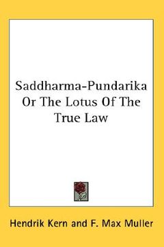 portada saddharma-pundarika or the lotus of the true law