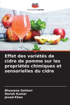 portada Effet des variétés de cidre de pomme sur les propriétés chimiques et sensorielles du cidre (in French)
