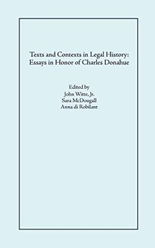 portada Texts and Contexts in Legal History: Essays in Honor of Charles Donahue (en Inglés)