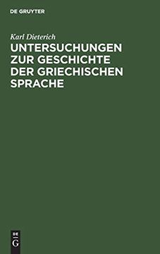 portada Untersuchungen zur Geschichte der Griechischen Sprache: Von der Hellenistischen Zeit bis zum 10. Jahrh. N. Chr. (German Edition) (in German)