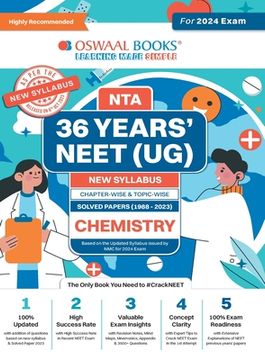 portada Oswaal NEET (UG) 36 Years Chapter-wise Topic-wise Solved Papers Chemistry For 2024 Exams ( New Edition) (en Inglés)