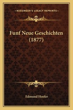 portada Funf Neue Geschichten (1877) (en Alemán)