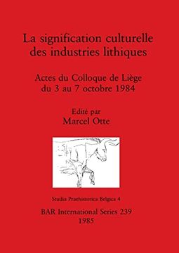 portada La Signification Culturelle des Industries Lithiques (Bar International) (in English)
