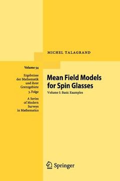 portada mean field models for spin glasses (en Inglés)