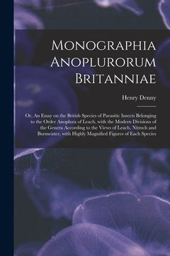 portada Monographia Anoplurorum Britanniae; or, An Essay on the British Species of Parasitic Insects Belonging to the Order Anoplura of Leach, With the Modern (en Inglés)