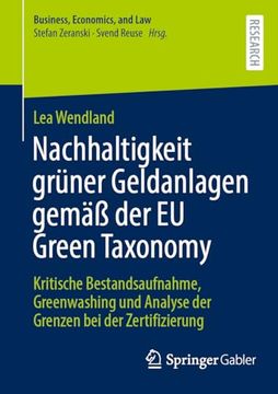 portada Nachhaltigkeit Gr? Ner Geldanlagen Gem? Der eu Green Taxonomy (in German)