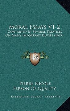 portada moral essays v1-2: contained in several treatises on many important duties (1677) (en Inglés)