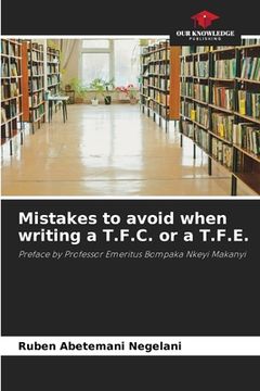 portada Mistakes to avoid when writing a T.F.C. or a T.F.E. (in English)