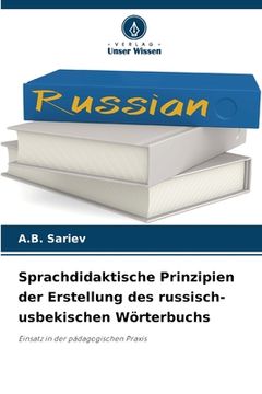 portada Sprachdidaktische Prinzipien der Erstellung des russisch-usbekischen Wörterbuchs (en Alemán)