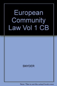 portada European Community law (Vol. 1) (in English)