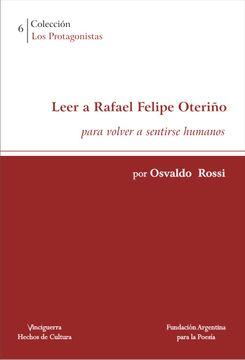 portada Leer a Rafael Felipe Oteriño - Para Volver a Sentirse Humanos (in Spanish)