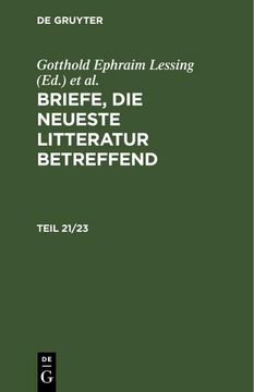 portada Briefe, die Neueste Litteratur Betreffend. Teil 21/23 (in German)