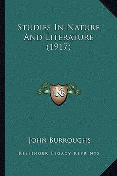 portada studies in nature and literature (1917) (in English)