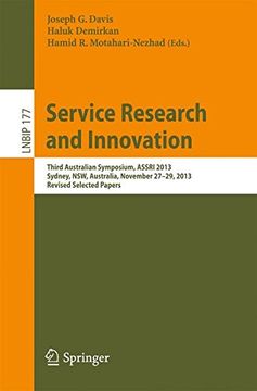 portada Service Research and Innovation: Third Australian Symposium, Assri 2013, Sydney, Nsw, Australia, November 27-29, 2013, Revised Selected Papers (Lecture Notes in Business Information Processing) (en Inglés)