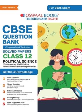 portada Oswaal CBSE Question Bank Class 12 Political Science, Chapterwise and Topicwise Solved Papers For Board Exams 2025 (in English)