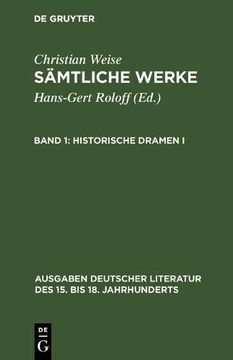portada Samtliche Werke, Band 1, Historische Dramen I (Ausgaben Deutscher Literatur Des 15. Bis 18. Jahrhunderts)
