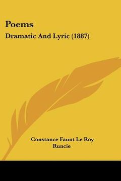 portada poems: dramatic and lyric (1887) (en Inglés)