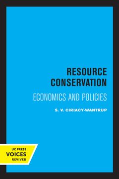 portada Resource Conservation: Economics and Policies (in English)