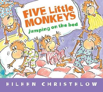 portada Five Little Monkeys Jumping on the Bed (Padded Board Book) (A Five Little Monkeys Story) (in English)