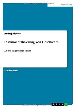 portada Instrumentalisierung Von Geschichte (German Edition)