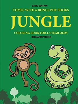 portada Coloring Book for 4-5 Year Olds (Jungle) (in English)