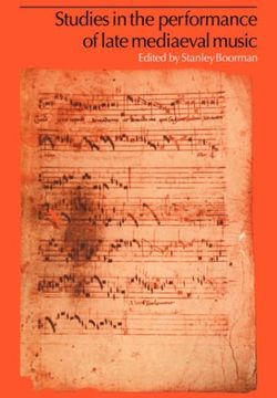 portada Studies in the Performance of Late Medieval Music (en Inglés)