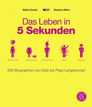 portada Das Leben in 5 Sekunden: 200 Biographien von Gott bis Pippi Langstrumpf (in German)