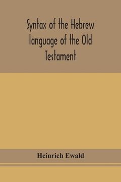 portada Syntax of the Hebrew language of the Old Testament (en Inglés)