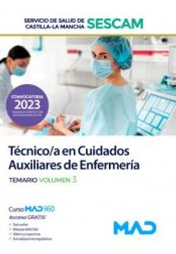 portada Tecnico/A en Cuidados Auxiliares de Enfermeria. Temario (Vol. 3): Servicio de Salud de Castilla-La Mancha (Sescam)