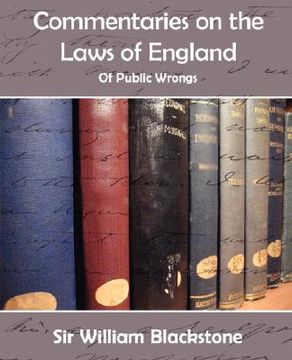 portada commentaries on the laws of england (of public wrongs) (in English)