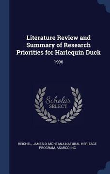 portada Literature Review and Summary of Research Priorities for Harlequin Duck: 1996