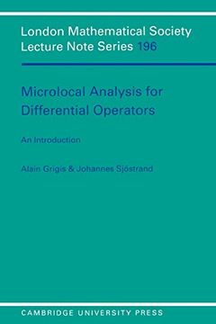 portada Microlocal Analysis for Differential Operators Paperback: An Introduction (London Mathematical Society Lecture Note Series) (en Inglés)