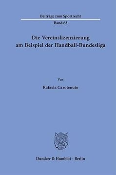 portada Die Vereinslizenzierung Am Beispiel Der Handball-Bundesliga (en Alemán)