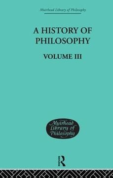 portada 3: History of Philosophy: Volume iii (Muirhead Library of Philosophy)