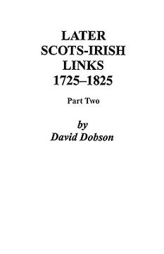 portada later scots-irish links, 1725-1825. part two (in English)