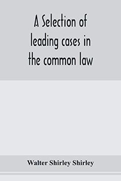 portada A Selection of Leading Cases in the Common law (in English)