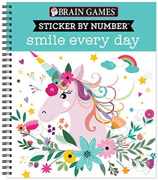 portada Sticker by Number Smile Everyday (Brain Games - Sticker by Number) (en Inglés)