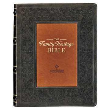 NLT Family Heritage Bible, Large Print Family Devotional Bible for Study, New Living Translation Holy Bible Faux Leather Flexible Cover, Additional In (en Inglés)