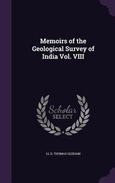 portada Memoirs of the Geological Survey of India Vol. VIII