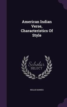 portada American Indian Verse, Characteristics Of Style (en Inglés)