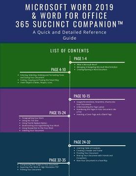 portada Microsoft Word 2019 & Word for Office 365 Succinct Companion(TM): A Quick and Detailed Reference Guide (in English)