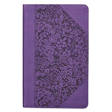 portada King James Bible, Floral Embossed Luxleather Giant Print Bible, Purple (Kjv) (in English)