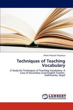portada techniques of teaching vocabulary (en Inglés)