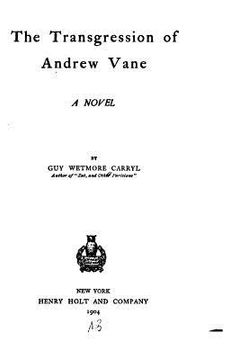 portada The trangression of Andrew Vane, a novel (en Inglés)