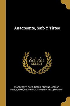 portada Anacreonte, Safo y Tirteo (in Spanish)