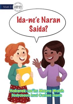 portada What Is This Called? - Ida-ne'e Naran Saida?