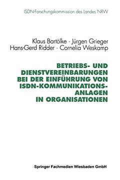 portada Betriebs- und Dienstvereinbarungen bei der Einführung von Isdn-Kommunikationsanlagen in Organisationen (in German)