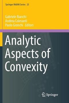 portada Analytic Aspects of Convexity (en Inglés)