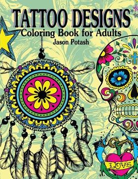 portada Tattoo Designs Coloring Book For Adults (en Inglés)